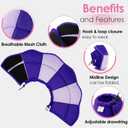 AOFITEE Dog Cone - Soft Dog Cone to Stop Licking, Comfy Cones for Dogs After Surgery, Adjustable Dogs Cones Collar Elizabethan Pet E-Collar for Medium Pets, Pet Recovery Collar, Purple Medium (Purple, M)