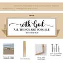 comurdyo With God All Things are Possible Wall Decor 40"X15" Wood