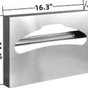 2 Pack Toilet Seat Cover Dispenser,Commercial Stainless Steel Brushed Toilet Seat Cover Holder for Disposable Toilet Seat Covers Wall Mount for Bathroom Restroom