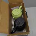 TrendPlain 16oz/470ml Glass Olive Oil Sprayer for Cooking  2 in 1 Olive Oil Dispenser Bottle for Kitchen Gadgets and Air Fryer Accessories, Salad, BBQ - Black & Green