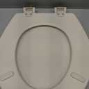 Bemis 500EC Durable Wood Toilet Seat with Easy Clean Hinges, Made in USA, Round, Bone