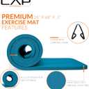 CAP Barbell 1/2-Inch High Density Exercise Yoga Mat with Strap | Multiple Options
