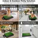 Dog Grass Pad with Tray,30 x 20 Inch Grass Pee Pads for Dogs,Reusable Artificial Turf Puppy Potty Pad with Pull-Out Drawer for Indoor or Outdoor Use, Balcony,Patio,Apartment