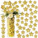 60 Pcs Glitter Foam Star Vase Fillers Table Decor Floating Glitter Foam Filler Ornaments Candle Centerpieces for Wedding Christmas Table Scatter, 3 Size(Classic,Gold)