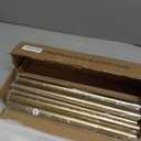 Curtain Rods for 28-99 Windows, Splicing Construction, 1 Adjustable Drapery Rod with Aluminum Alloy Brackets and Finials for Window, Sliding Door, Patio, Living Room Decoration, Brushed Gold