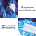 Ahegao Mens Hoodies Novetly Sweatshirts for Man 3D Graphics Pullover with Pockets (XL)