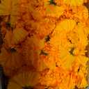 Hananona 100 Pcs Marigold Flower Heads Bulk, Silk Marigold Heads Artificial Flowers for Diwali Home Decor DIY Wreath Garland Day of The Dead Decoration (100, Orange)