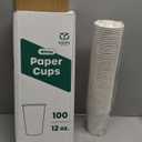12 oz.- 100 Pack Paper Hot Cups, Coffee Cups - White