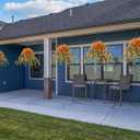 INQCMY Artificial Hanging Flowers with Basket for Spring Outdoors Decoration,Fake Silk Morning Glory Vines in Planter UV Resistant Realistic for Home Garden Balcony Porch Decor(Orange)