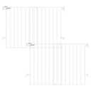 Babelio Baby Gate for Stairs, Kitchen & Doorways, No Bottom Bar| Easy Installation| One-Handed Operation| Auto-Close| Hardware Mount (Drill Needed) Safety Dog Gate (White - 2 Pcs, 26-43" W, 28" H)