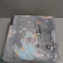 A Nice Night 5pc Glow in The Dark Kids Comforter Set,Dinosaur Galaxy Printed, Space Bedding Set Full Size for Boys Girls Teen