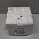 LONFFERY Tea Kettle for Stove Top, 2.5 Quart Whistling Tea Kettle, with Food Grade Stainless Steel and Wood Pattern Folding Handle, Creamy White