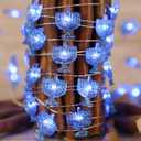 Impress Life Chanukah Decorative String Lights, 10ft 40 LED Hanukkah Menorah Twinkle Lights Battery Operated with Remote for Jews, Synagogue,Judaism Wedding Bedroom Party Candelabra Decoration