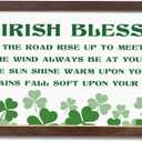 St. Patrick's Day Wood Decor, Irish Blessing Decors, Decorative Wooden Signs and Plaques, Farmhouse Artwork for Home Office Decor, Irish Blessing Gift, Housewarming Gift, 15×7.5×0.3 inches