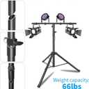 DJ Lights Stand 2 Pack, Heavy Duty DJ Stand, Portable Par Can Tripod Stage Light Stand Adjustable Height 41-95 Inch, DJ Lighting T Bar Suitable for Stages, Bar, Banquet, Party