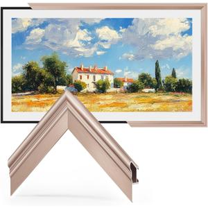 TV Frames 55" Deco Only for Samsung The Frame TV and Pro TVs (Fits 2021-2026, LS03A, LS03B, LS03C, LS03D, LS03FA, LS03FW, LS03HE, LS03HW), Alloy Bezel Modern & Minimalist Styles, Easy Installation, Interchangeable Bezels for Home Decor