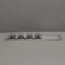 reliahom Broom Holder Wall Mount, 4 Racks with 5 Hooks Silver - Mop Storage Tool Racks, Broom Hanger Tool Organizer for Garage, Kitchen, Garden, Laundry Room