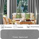 HolidayIdeas 4 Panels Linen Outdoor Curtains for Patio Waterproof Curtains 54" Wide x 84" Long-Indoor/Outdoor Light Grey Curtains Waterproof, Privacy for Pergola, Porch, Gazebo, Backyard, Sunroom