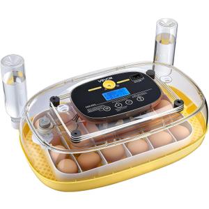 VEVOR 24 Egg Incubator, Automatic Egg Turner with LED Candler, Temperature & Humidity Control, 360 View Clear Window, Auto Water Refill, Poultry Eggs Incubators for Hatching Chicks Ducks Goose Quail