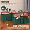 Christmas Ornament Storage Box Store 128-3" Ornaments, Ornament Organizer Storage box with Dual Zipper Closure Visual Cover & Adjustable Dividers, Holiday Decorations Storage Container with 8 Trays (Green)