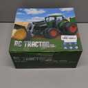 Remote Control Tractor Toy with Trailer | Metal Front & Front Loader Farm Vehicle Set with Lights & 8-Wheel Design, RC Tractor Truck for Boys & Girls Ages 3-9, Fun Farm Toy Gift for Toddlers & Kids (Green)