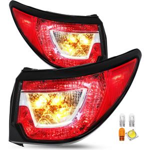 Fit for 2013-2017 Chevy Traverse LS LT LTZ Base Premier Tail Light Assembly Halogen Outer Rear Taillight OE Direct Replacement Brake Tail Lamp Pair Set (with all Bulbs, Driver & Passenger Side)