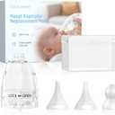 Nasal Aspirator Replacement Parts Compatible with GROWNSY/ X-Bosak / HEYVALUE Nose Sucker for Baby & Toddlers, Suction Chamber and 3pcs Silicone Tips Replacement Kit