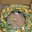 Artgar Spring Wreaths for Front Door - 26 Inch Spring Summer Front Door Wreath, Artificial Paper Flower Wreath for Indoor Outdoor Home Door Wall Window Wedding Background Decor (Yellow)