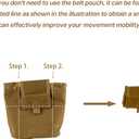 2 x Xndsevo - Dump Pouch Tactical Belt Molle Mag Pouches, Roll Up Foldable Recovery Utility Magazine Tool Waist Storage Bag (desert)