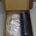 Small Lamp Shade, Black Drum Lampshade 8.7''Top X 8.7'' Bottom X 7.9'' High, Replacement Lamp Shade Natural Linen Hand Crafted for Table Lamps Floor Lamps Chandelier Lamp, Easy Assembly Required