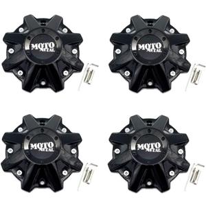 4 Pack Moto Metal Wheels MO479L214GBO MO 497L214 Gloss Black Center Cap