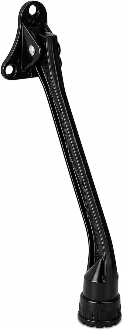 HOME&I Kickdown Door Stopper,7-Inch Door Holder Kick Door Kickstand Rubber Foot (Black, 7 Inch x 1 Pack)