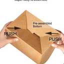 Happyhiram 30 CT 9x6x6 Large Box Lunch Boxes Cardboard Paper with Handles Kraft Brown, Gable Gift Boxes Party Favor Boxes Barn Style Carry Out Box Recyclable Packaging Boxes for Food Cookies Baby