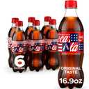 Coca-Cola Soda Soft Drink Bottles, 16.9 fl oz, 6 Pack (EXP 04/01/26)