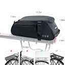 Bike Rack Bag, Reflective Waterproof Bike Bags for Bicycles Rear Rack, 8L Bike Trunk Bag with Multi-Pocket, Bike Backpack with Shoulder Strap for Outdoor Cycling, Commuting