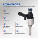 06H906036G Upgraded Fuel Injector 6 Holes 4Pcs | 2.0L L4 GDI Gas | for Audi: A3 A4 A5 A6 Q3 Q5 TT 2008-2016 Fit for VW: Passat Jetta CC EOS GTI Beetle Tiguan 2008-2017 Fuel Injectors Set of 4