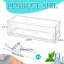 Havawish Stackable Ice Storage Bin for Freezer with Scoop Clear Pull-Out Ice Bucket Plastic Containe with Front Slide-Out Drawer Food Storage Organizer Holder for Kitchen, RV, 12.6 x 4.7 x 4.3 Inch