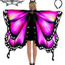 Butterfly Wings for Women, Halloween Butterfly Wing Cape for Adults, Halloween Costume Woman Fairy Cape Cloak (#007)