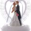 KIPETTO Wedding Cake Topper Romantic Bride and Groom Cake Topper for Wedding Valentine's Day Anniversary Birthday Party