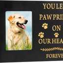 Pet Urns for Dog or Cat Ashes, Wooden Pet Memorial Urns with Photo Frame, Pet Cremation Urns Keepsake Memory Box with Black Flannel as Lining, Loss Pet Memorial Remembrance Gift