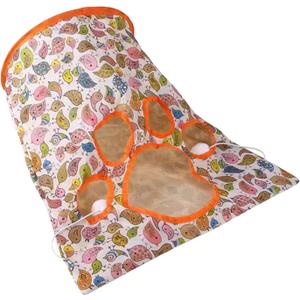 Cat Tunnel - Kitten Sound Tunnel Bag - Soft Play with Plush Balls & Mouse for Small Animals, Rabbits, Puppies, Guinea