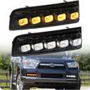 Daytime Running Lights Fog Lights for 2010 2011 2012 2013 Toyota 4Runner sr5 trd Sport Limited Trail Headlights Turn Signal Lights(10-13DRL-4Runner)