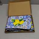 Reginary 12 Pieces Italian Lemons Makeup Bags Amalfi Coast Cosmetics Bag Italy Travel Souvenir Lemon Purse Italian Gifts for Women Wedding Bridal Shower