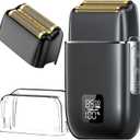 Electric Foil Shavers for Men, 3 Speed Electric Razor for Men, High Speed Dual Floating Blades, IPX7 Waterproof Wet & Dry, LED Display, USB Type C Charging, Foil Razor for Face/Beard/Head (Black)