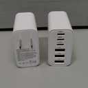 USB C Charger Block, 2-Pack 65W 6-Port USB C Wall Charger iPhone Charger Fast Charging PD Power Adapter+QC Wall Plug Multiport Type C Brick Chargers for iPhone 17 16 15 14 13 12 11 Pro Max XS,Samsung (White)