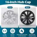 Hubcap Wheel Hub Cover for Subaru Impreza 2017 2018 2019 2020 2021 2022 2023 Replacement Snap-On Wheel Hub Electrophoretic Multi-Layer Coating Scratch Weather Impact Resistant 16 inch Rim Wheel Cover