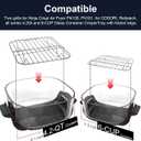 2PCS Crisper Rack for Ninja Crispi Air Fryer FN101, for COSORI Rellytech Crispi Accessories, Grill Racks for Ninja Crispi Replacement Parts, Stackable Rack, Stainless Steel SUS304, 7.2 inches, 5.4 inches