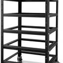 SUNGOLDPOWER 3U Stackable Server Rack 5-Layer with Wheels, Compatible with 48V 100Ah Rack Batteries, Universal Rack, Ventilation Design, Ideal for Home Solar and Energy Storage