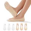 KRJ No Show Socks Womens for Flats Non Slip Invisible Ultra Low Cut Socks for Work, Running, Yoga, Athletics, Daily