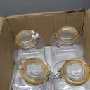 Galashield Gallon Glass Jars with Airtight Lid Large Glass Flour Sugar Storage Containers Canisters Leak-proof Lid Labels and Marker (4 Pack)